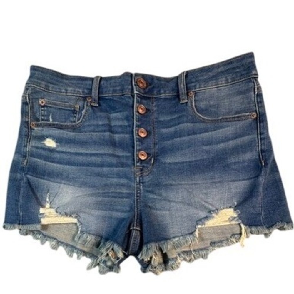 American Eagle Shorts Women's 14 Super Stretch Hi-Rise Shortie Distressed NWT